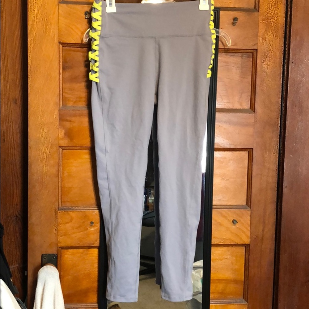 Grey and green Fabletics leggings